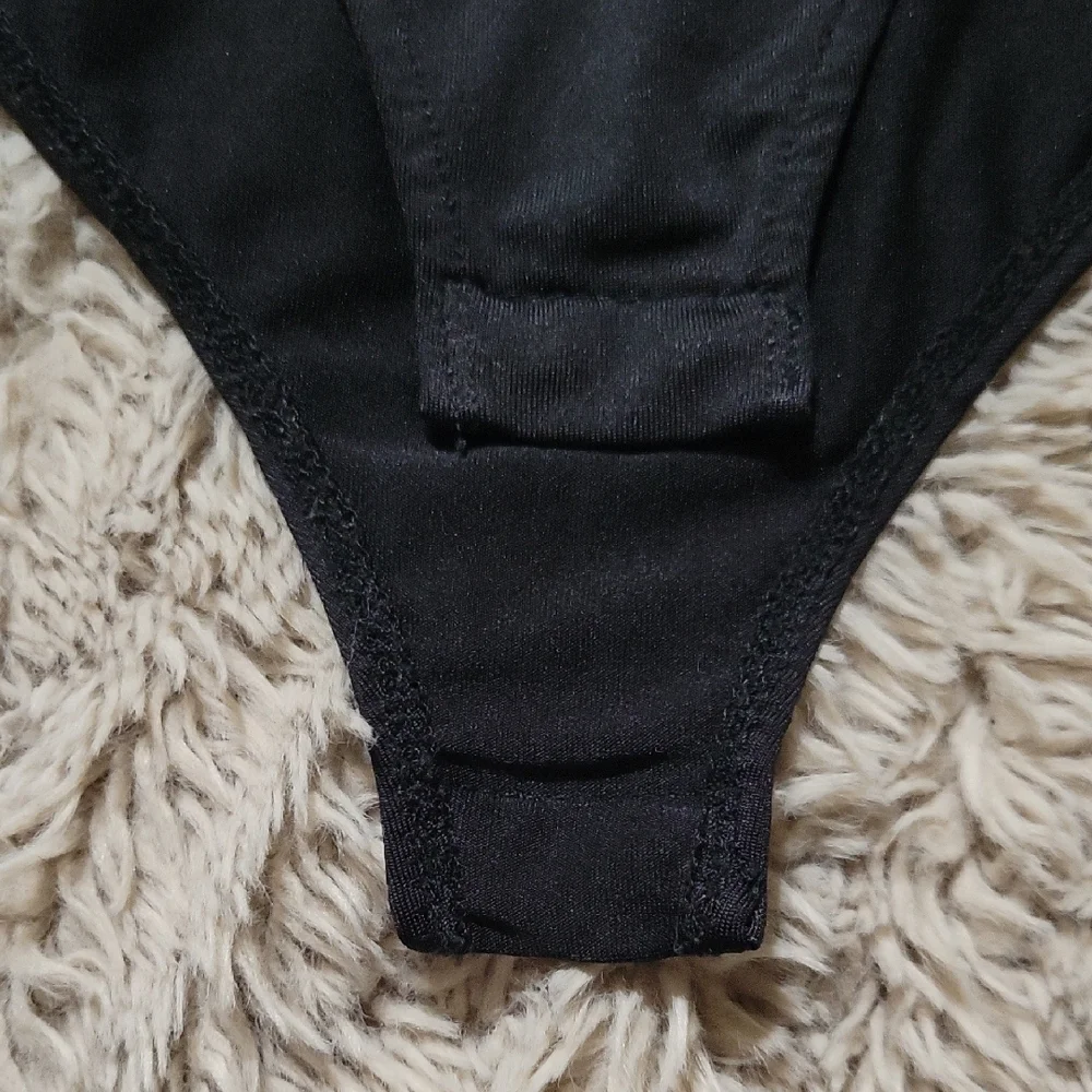 πZara Black Lace Puff Sleeve Bodysuit Size Large - Picture 6 of 9